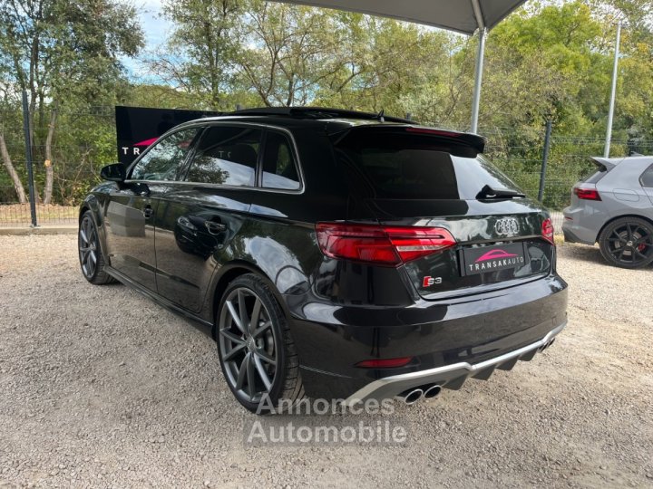 Audi S3 SPORTBACK 20 TFSI 310 S tronic 7 Quattro / Car Play / Toit Ouvrant / Origine France / Noir Panthère (Peinture Exclusive) / 5 Places - 5