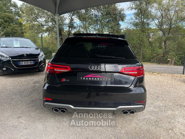 Audi S3 SPORTBACK 20 TFSI 310 S tronic 7 Quattro / Car Play / Toit Ouvrant / Origine France / Noir Panthère (Peinture Exclusive) / 5 Places - 6