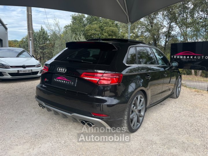 Audi S3 SPORTBACK 20 TFSI 310 S tronic 7 Quattro / Car Play / Toit Ouvrant / Origine France / Noir Panthère (Peinture Exclusive) / 5 Places - 7