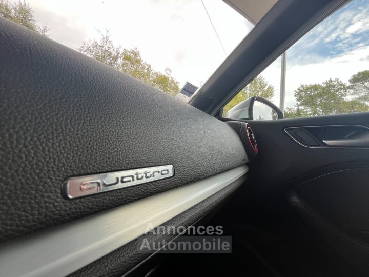 Audi S3 SPORTBACK 20 TFSI 310 S tronic 7 Quattro / Car Play / Toit Ouvrant / Origine France / Noir Panthère (Peinture Exclusive) / 5 Places - 39