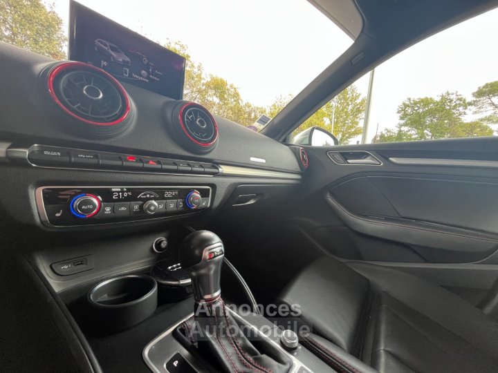 Audi S3 SPORTBACK 20 TFSI 310 S tronic 7 Quattro / Car Play / Toit Ouvrant / Origine France / Noir Panthère (Peinture Exclusive) / 5 Places - 40