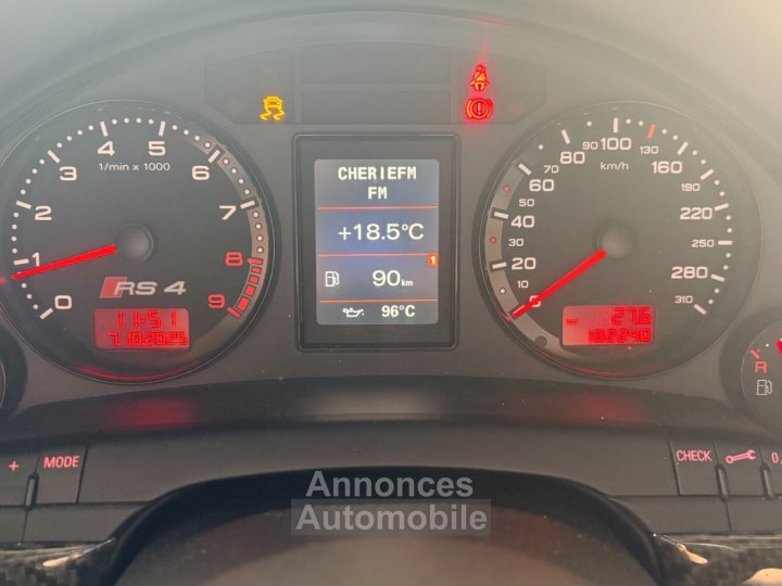 Audi RS4 Quattro B7 Avant 42 i V8 420 ch ~ Toit ouvrant ~ Sièges chauffants ~ Pack F1 ~ Bose ~ Sellerie cuir RS ~ Régulateur - 12