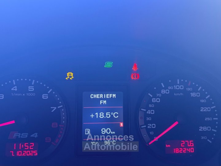 Audi RS4 Quattro B7 Avant 42 i V8 420 ch ~ Toit ouvrant ~ Sièges chauffants ~ Pack F1 ~ Bose ~ Sellerie cuir RS ~ Régulateur - 22