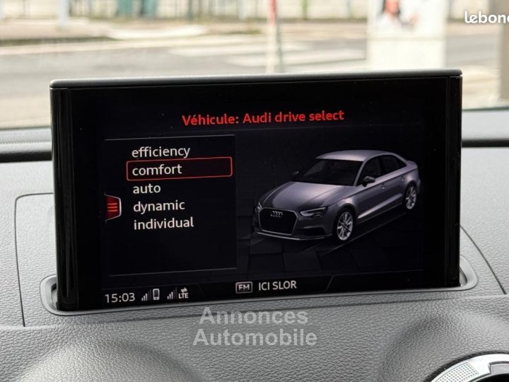 Audi A3 III (2) BERLINE 15 TFSI 150 COD S line tronic 7 + CARPLAY SIEGES AV CHAUFFANTS CAM - 13