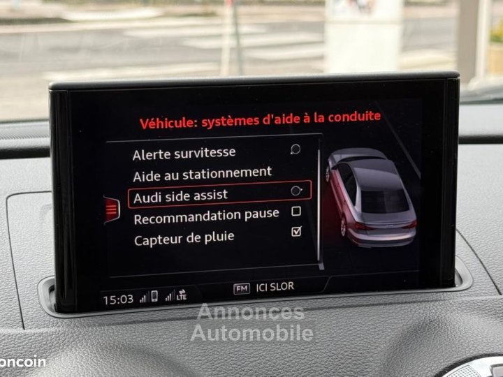 Audi A3 III (2) BERLINE 15 TFSI 150 COD S line tronic 7 + CARPLAY SIEGES AV CHAUFFANTS CAM - 14