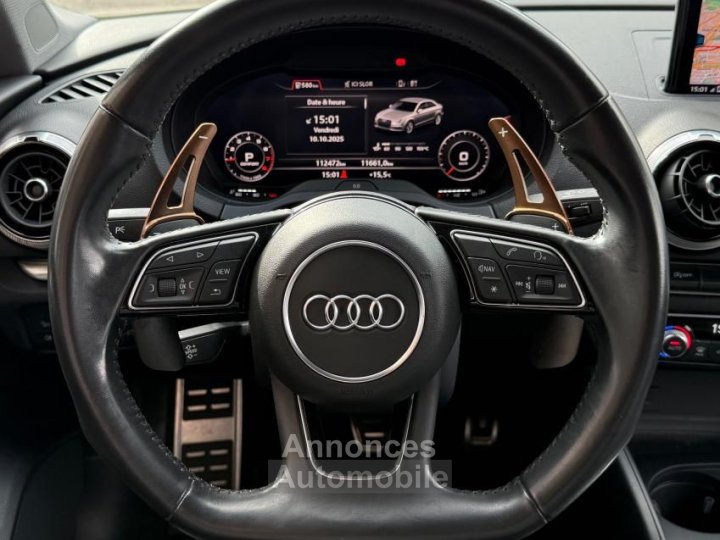 Audi A3 III (2) BERLINE 15 TFSI 150 COD S line tronic 7 + CARPLAY SIEGES AV CHAUFFANTS CAM - 17