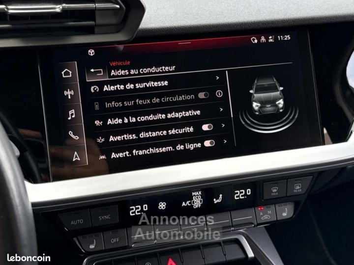 Audi A3 Sportback IV 35 TDI 150 S line tronic 7 + CARPLAY ACC SIEGES CHAUFFANTS PACK AMBI - 14