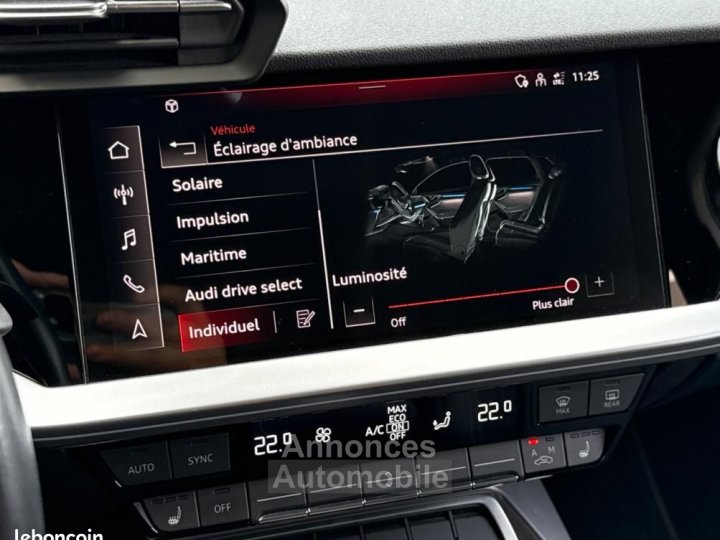 Audi A3 Sportback IV 35 TDI 150 S line tronic 7 + CARPLAY ACC SIEGES CHAUFFANTS PACK AMBI - 15