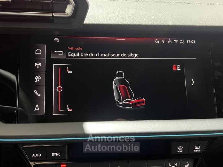 Audi A3 Sportback TFSI e Hybride rechargeable 204 S tronic 6 S line - 62