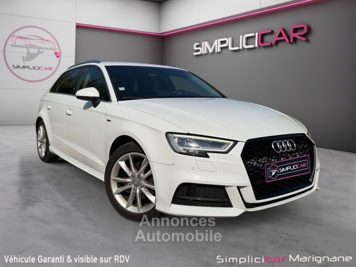 Audi A3 Sportback 14 TFSI COD 150 S tronic 7 S Line bang olufsen siège chauffant démarrage sans clé régulateur de vitesse garantie 12 mois - 1