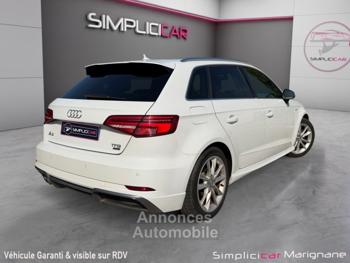 Audi A3 Sportback 14 TFSI COD 150 S tronic 7 S Line bang olufsen siège chauffant démarrage sans clé régulateur de vitesse garantie 12 mois - 3
