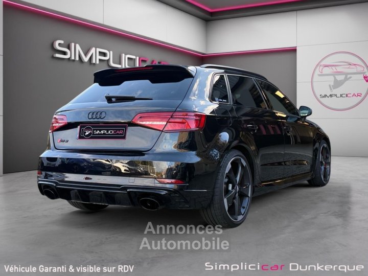 Audi RS3 SPORTBACK DAZA Sportback Quattro 400ch S tronic 7 Garantie 12 Mois Toit Ouvrant Bang Olufsen Sièges Chauffants échappement RS - 10