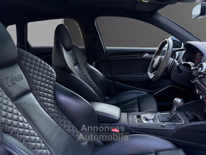 Audi RS3 SPORTBACK DAZA Sportback Quattro 400ch S tronic 7 Garantie 12 Mois Toit Ouvrant Bang Olufsen Sièges Chauffants échappement RS - 12