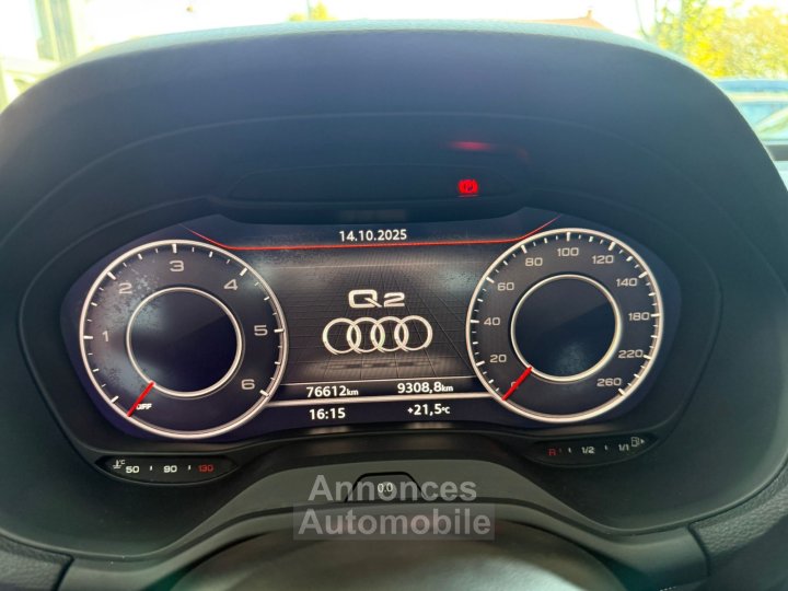 Audi Q2 30 TDI 116 S tronic 7 S line 1RE MAIN / SUIVI / TOIT OUVRANT / CAMÉRA / VIRTUAL / LUMIÈRE D'AMBIANCE / JANTES 18 / CARPLAY - 20