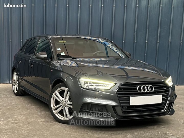 Audi A3 Sportback Série 3 Phase 2 35 15 TFSI 16V GPF S-Tronic7 S&S 150 cv Boîte auto Camera arrière Semi cuir Climatisation be zone Full Black Garantie 1 an - 2