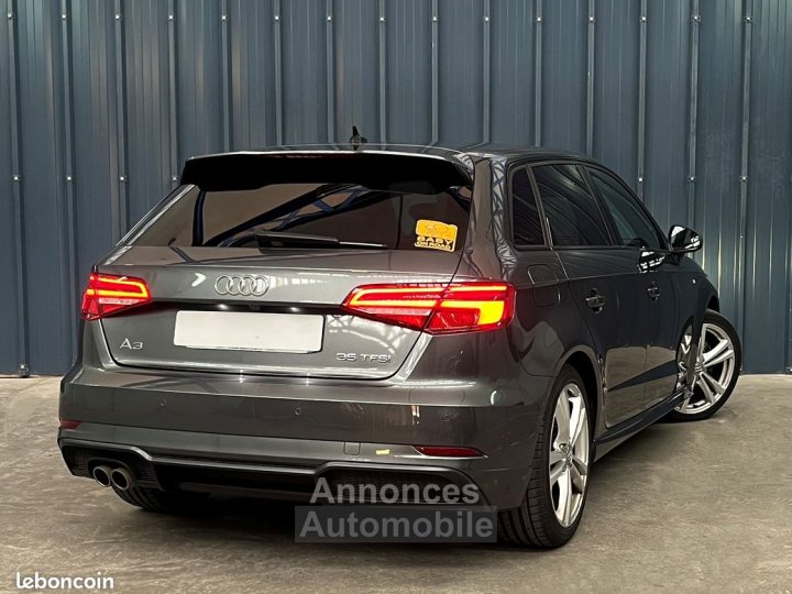 Audi A3 Sportback Série 3 Phase 2 35 15 TFSI 16V GPF S-Tronic7 S&S 150 cv Boîte auto Camera arrière Semi cuir Climatisation be zone Full Black Garantie 1 an - 4