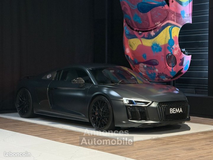 Audi R8 V10 PLUS | Malus inclus Vert Camouflage Mat Laser Magnetic Ride Direction Dynamique Cuir Étendu Échappement Sport - 1