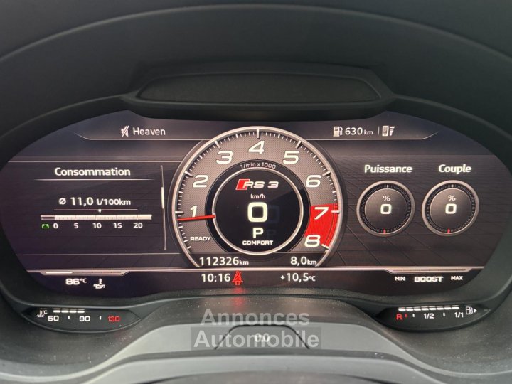 Audi RS3 SportBack 2 places Quattro 25 TFSI - 400 - BV S-tronic TVA RECUP - 13
