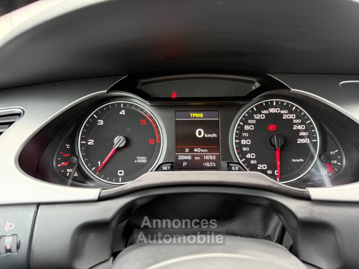 Audi A4 20 TDI 16V FAP Multitronic 143 cv - Régulateur / Attelage / GPS / Distribution OK - - 25