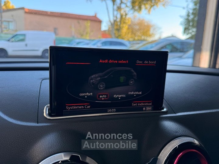 Audi A3 Sportback 14 TFSI e-tron 204 Ambition Luxe S tronic 6 / SUIVIE COMPLET / TOIT OUVRANT / LED / SIEGES ELEC / PACK HIVER - 16