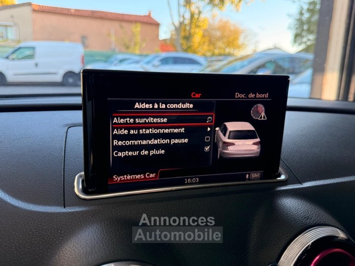 Audi A3 Sportback 14 TFSI e-tron 204 Ambition Luxe S tronic 6 / SUIVIE COMPLET / TOIT OUVRANT / LED / SIEGES ELEC / PACK HIVER - 17