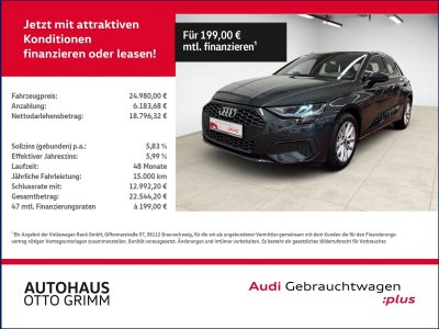 Audi A3 Sportback 30 TFSI basis KLIMA NAVI ALU   - 1