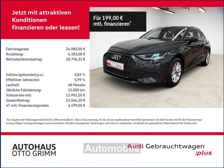 Audi A3 Sportback 30 TFSI basis KLIMA NAVI ALU - 4