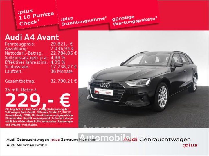 Audi A4 Avant 40 TFSI S tronic Navi%2B/PDC%2B - 1