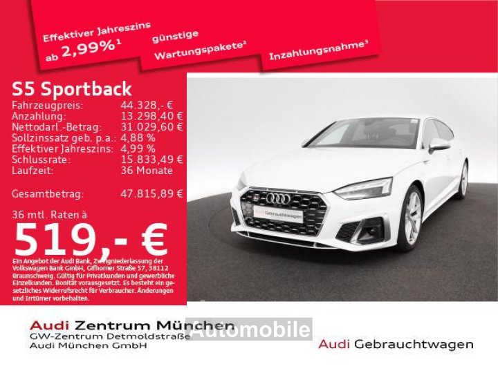 Audi S5 Sportback TDI tiptr Virtual%2B/HuD/Navi%2B/Kamer - 1