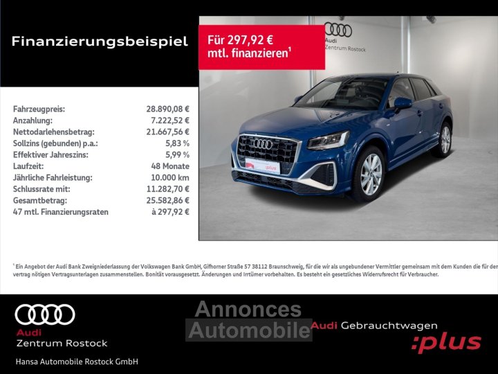 Audi Q2 35 TFSI S-Line+NAVI+LED+B&O+KAMERA+AMBIENTE+A - 1