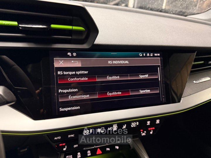 Audi RS3 SPORTBACK 25 TFSI 400 S tronic 7 Quattro / TOIT OUVRANT / PACK RS DESIGN / LIGNE RS - 18