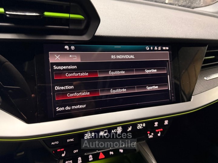 Audi RS3 SPORTBACK 25 TFSI 400 S tronic 7 Quattro / TOIT OUVRANT / PACK RS DESIGN / LIGNE RS - 19