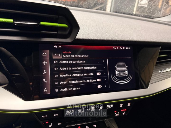 Audi RS3 SPORTBACK 25 TFSI 400 S tronic 7 Quattro / TOIT OUVRANT / PACK RS DESIGN / LIGNE RS - 21
