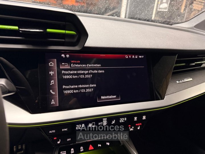 Audi RS3 SPORTBACK 25 TFSI 400 S tronic 7 Quattro / TOIT OUVRANT / PACK RS DESIGN / LIGNE RS - 23