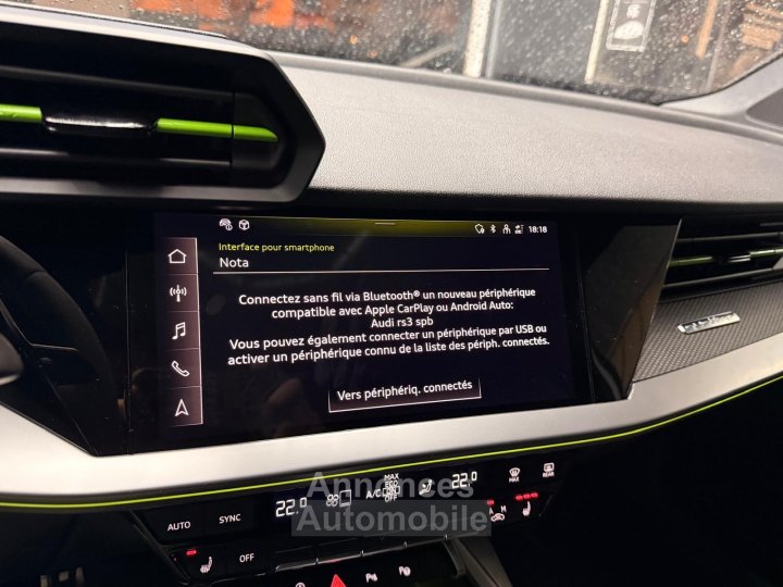 Audi RS3 SPORTBACK 25 TFSI 400 S tronic 7 Quattro / TOIT OUVRANT / PACK RS DESIGN / LIGNE RS - 24