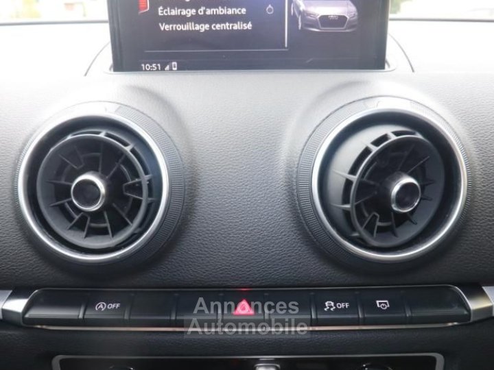 Audi A3 Sportback 15 TFSI 150 CH DESIGN S-TRONIC BVA + SIEGES CHAUFFANTS - 11