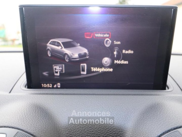 Audi A3 Sportback 15 TFSI 150 CH DESIGN S-TRONIC BVA + SIEGES CHAUFFANTS - 16