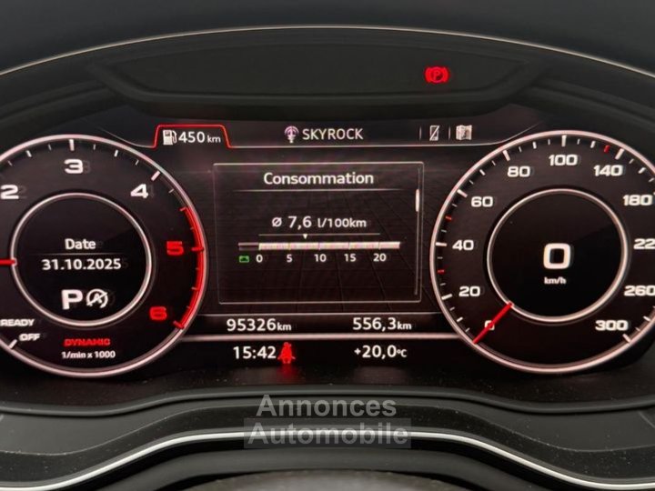 Audi A4 20 TDI 190 ch S-LINE QUATTRO ORIGINE FRANCE + AFFICHAGE TETE HAUTE VIRTUAL COCKPIT - 9