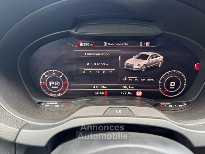 Audi A3 BERLINE 20 TDI 150 S Line S tronic 6 Bang Olufsen / Virtual (garantie 12 mois) - 14