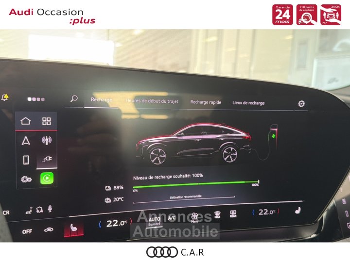Audi Q6 e-tron SPORTBACK Sportback 306 ch 100 kWh performance S line - 24