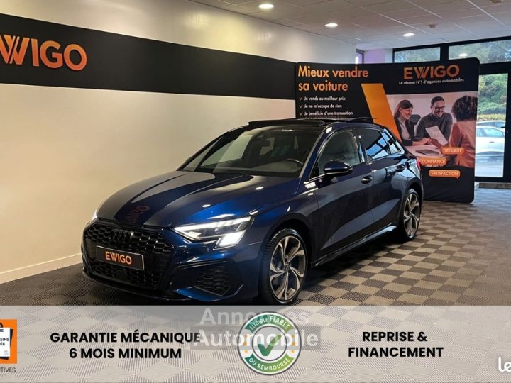 Audi A3 Sportback 20 35 tdi 150 s line s-tronic bva + toit ouvrant sieges chauffants hayon electrique - 1