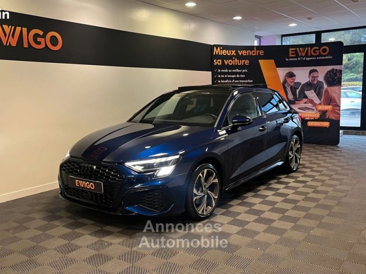 Audi A3 Sportback 20 35 tdi 150 s line s-tronic bva + toit ouvrant sieges chauffants hayon electrique - 2