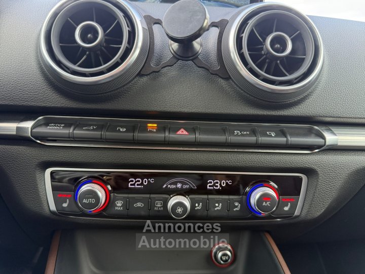 Audi A3 Sportback 14 TFSI e-tron 204 Ambition Luxe S tronic - GPS - Syst&egrave;me d'acc&egrave;s sans cl&eacute; - Garantie 12 mois - 17