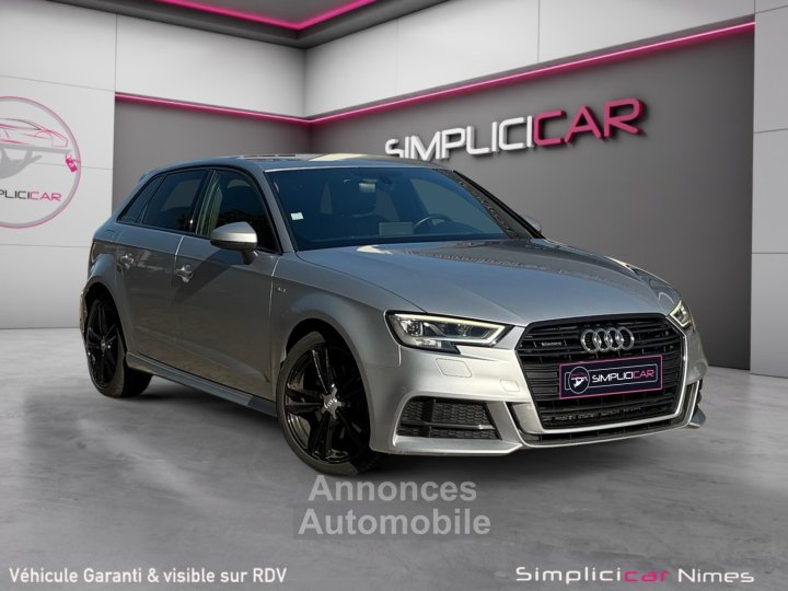 Audi A3 Sportback Quattro S-LINE 20 TDI 184 ch Boite Auto - Volant Méplat - CarPlay - GARANTIE 12 MOIS - 1