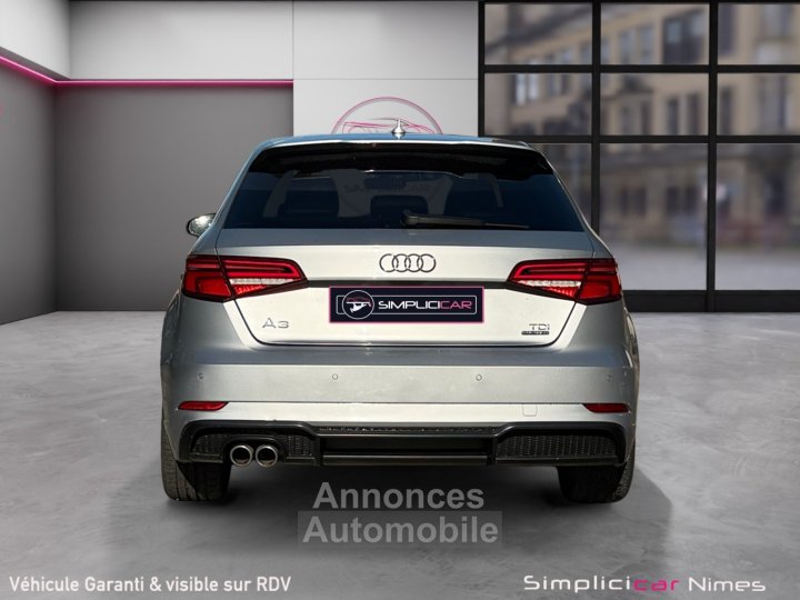 Audi A3 Sportback Quattro S-LINE 20 TDI 184 ch Boite Auto - Volant Méplat - CarPlay - GARANTIE 12 MOIS - 7