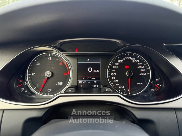 Audi A4 30 V6 TDI 245 DPF Quattro Ambition Luxe S Tronic Radar AvAr Régulateur Garantie 12 Mois - 15