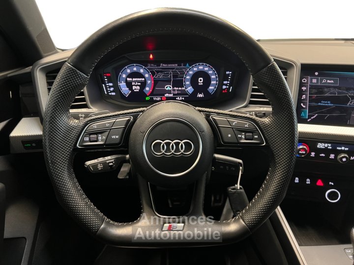 Audi A1 Sportback 40 TFSI 200 ch S tronic 6 S Line - ENTRETIEN - PACK NOIR - FULL LED - GRIS CHRONOS - 12