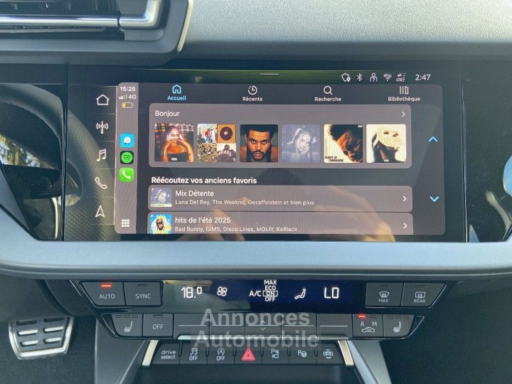 Audi A3 Sportback NEW 35 TDI 150 S-tronic S LINE TOE Matrix Caméra 360 JA 18" Black Hifi SONOS - 27