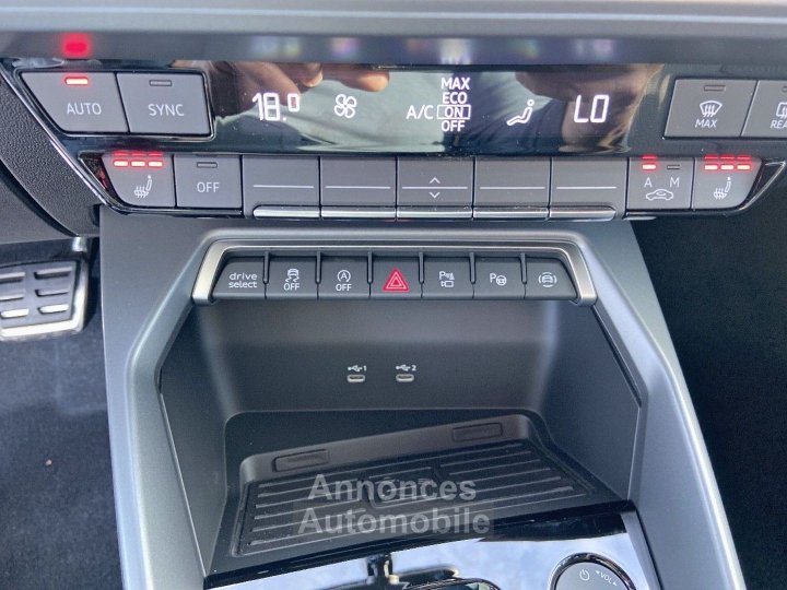 Audi A3 Sportback NEW 35 TDI 150 S-tronic S LINE TOE Matrix Caméra 360 JA 18" Black Hifi SONOS - 28