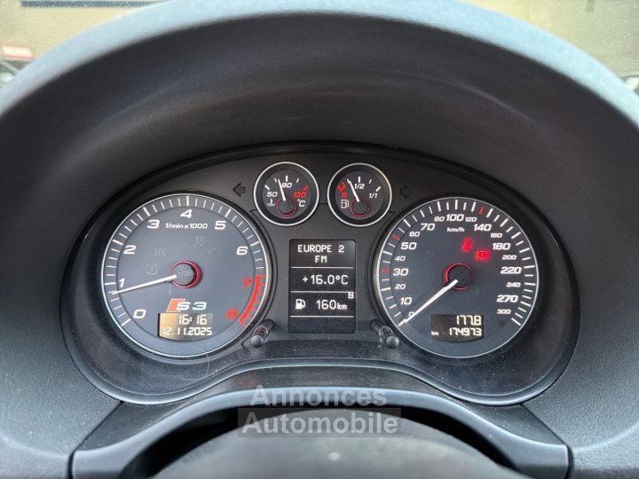 Audi S3 20 TFSI 265 Quattro garantie 12 mois sièges chauffants toit ouvrant radar avant arrière - 22